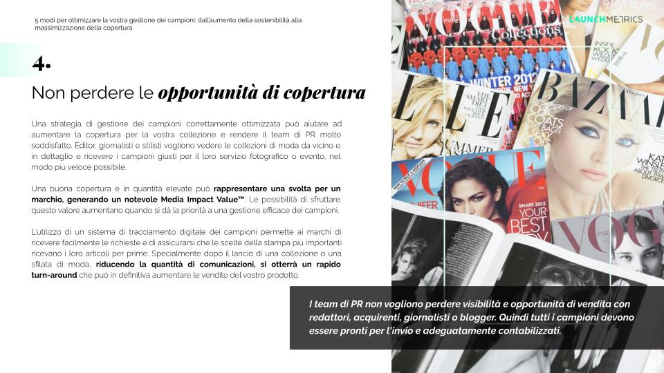 gestione del campionario