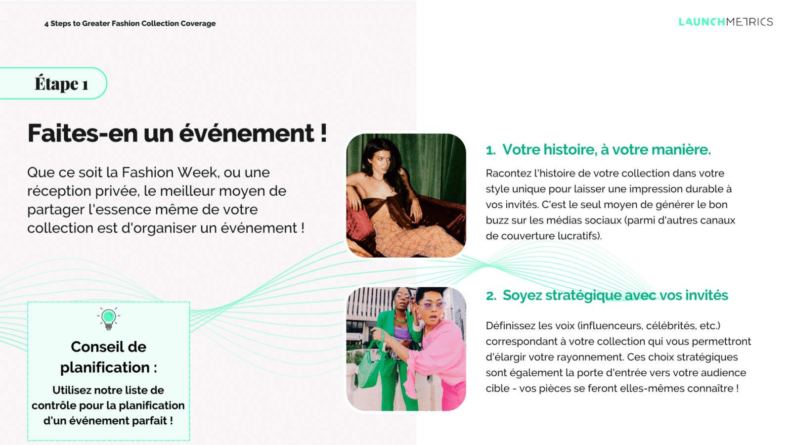 étape 1 de l'eguide de la mode