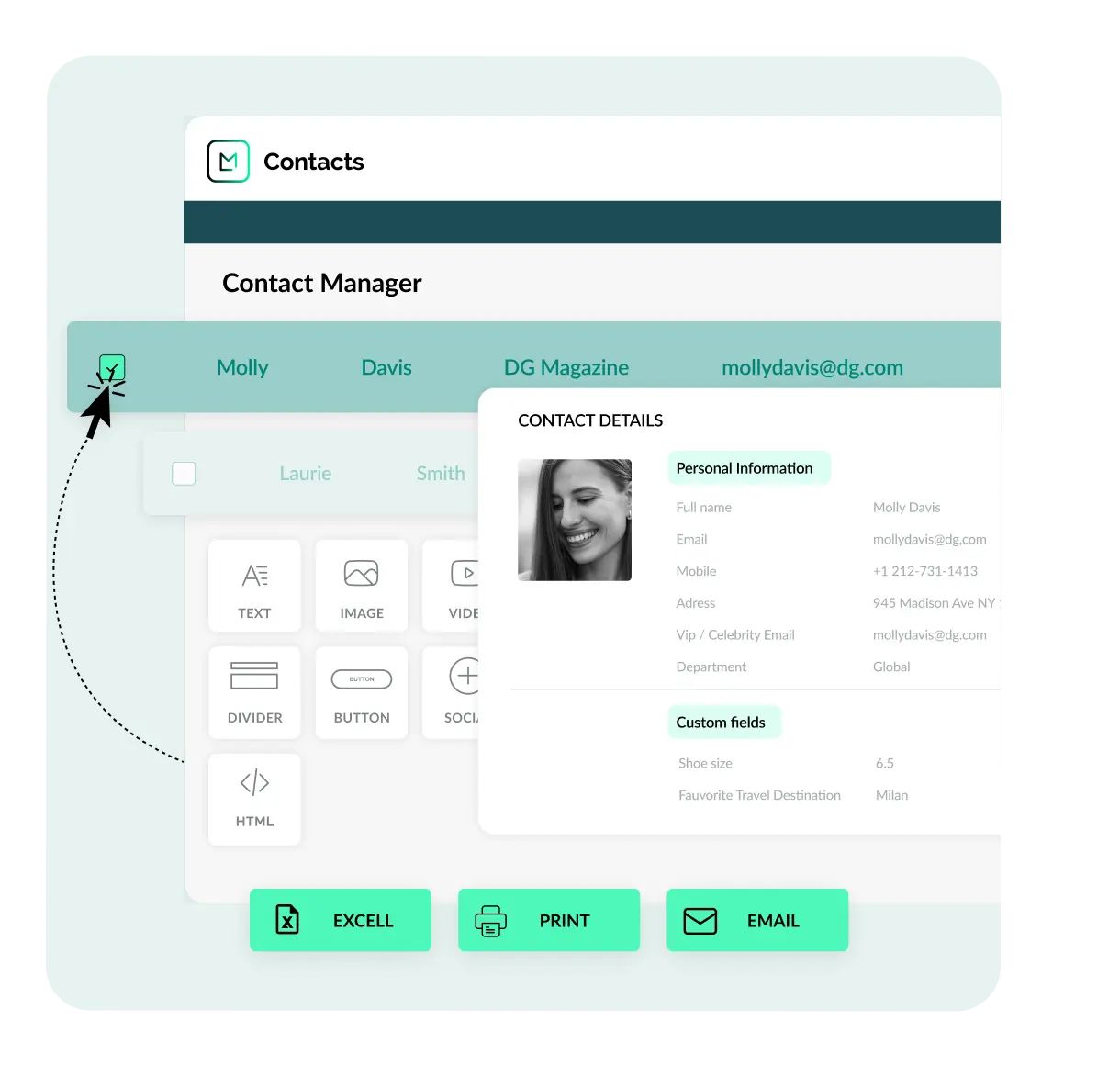 adding a new contact to the software platform
