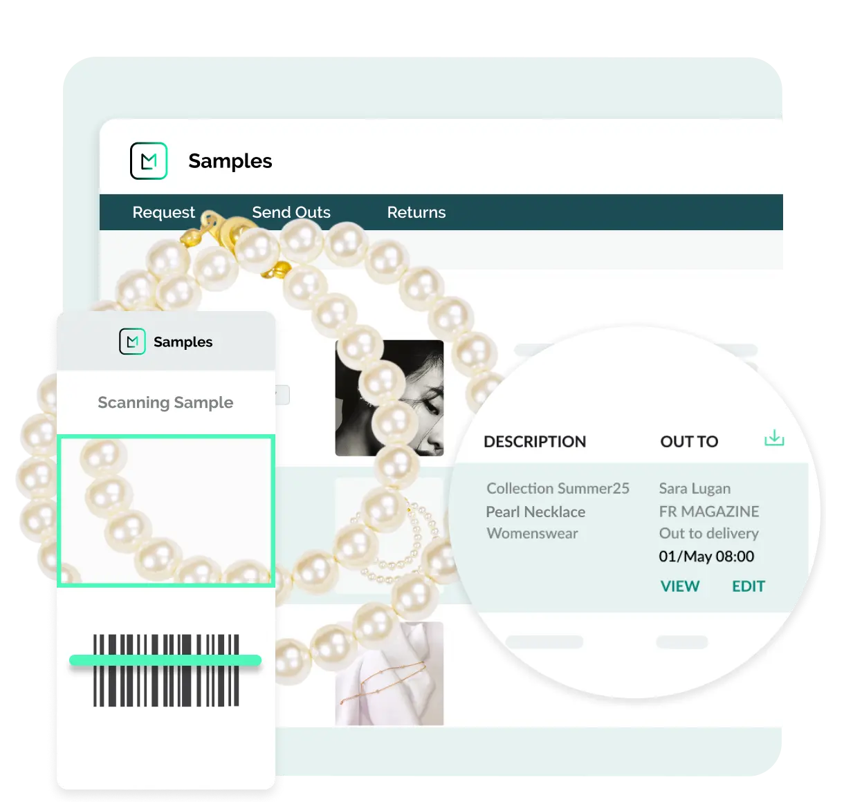 sample management feature of the luxury watch marketing strategy software