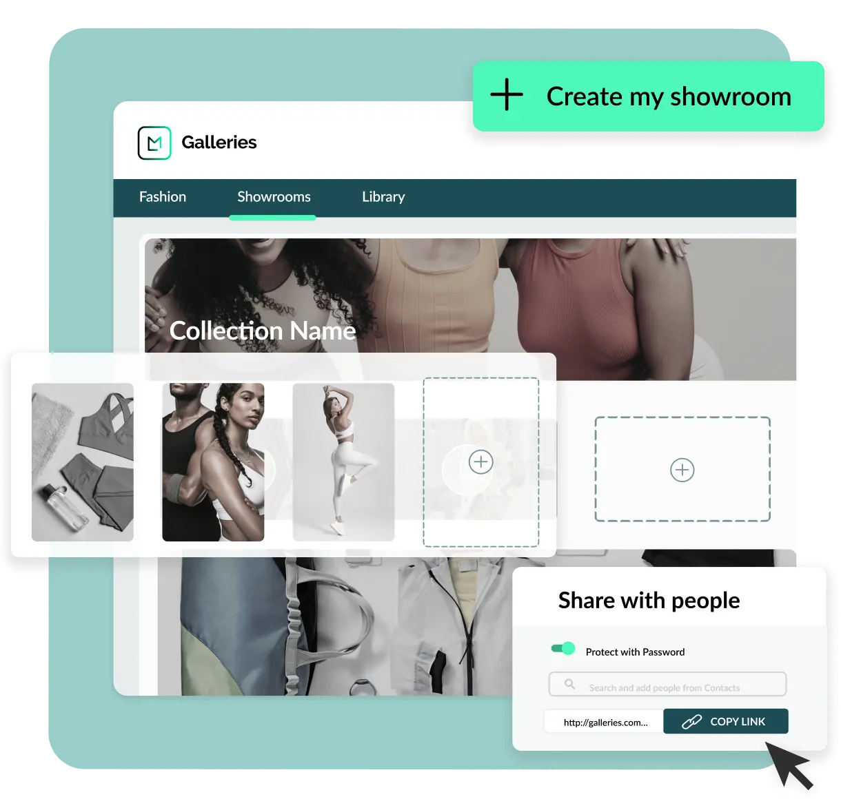 digital showroom feature of the sportswear software